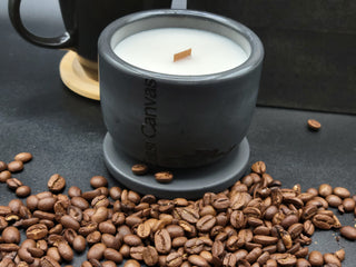 Java Wooden Wick, Coffee Scented Wax Candle.